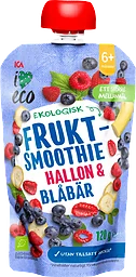 Fruktsmoothie hallon & blåbär 6m