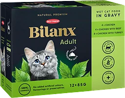 Våtfoder Bilanx Vuxna katter 12-pack