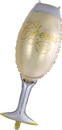Folieballong Champagneglas 90cm