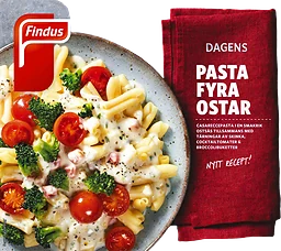 Pasta fyra ostar & skinka
