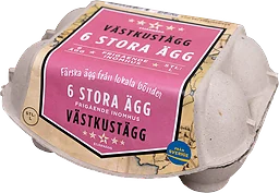 Väskustägg M-L 6-pack Frigående inomhus