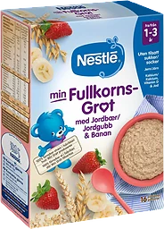 Min Fullkornsgröt med jordgubb & banan 1år 16p 450g