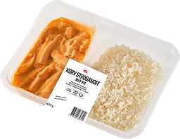 Färdigmat Korvstroganoff med Ris