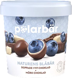 Blåbär i vit & mörk choklad