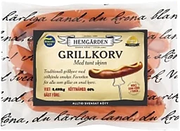 Grillkorv med tunt skinn