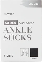 Ankelsocka 50D svart onesize