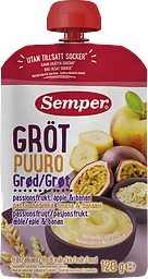 Grötklämmis Passionsfrukt, äpple & banan 6 Mån