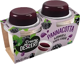 Pannacotta björnbär svarta vinbär 2-p