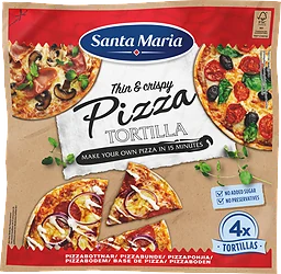 Tortilla Pizzabottnar 4-pack