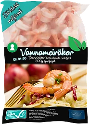 Vannameiräkor Kokta Fryst