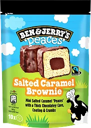Glass Salted caramel brownie peaces
