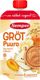 Gröt Päron Aprikos Banan Från 6 Månader