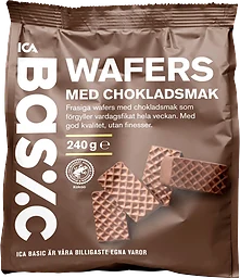 Chokladwafers Hasselnötsfyllning