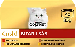 Kattmat Kött i sås 4-pack