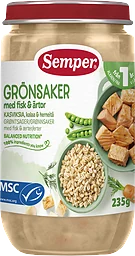 Barnmat Grönsaker med fisk & ärtor 12 Mån