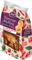 Sommarmuffins Rabarber Jordgubbar