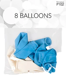 Ballonger Blå/Vit 8-pack