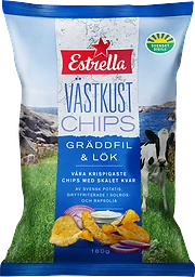 Västkustchips Gräddfil & lök