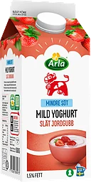 Mild Yoghurt Jordgubb Lättsockrad 1,5%