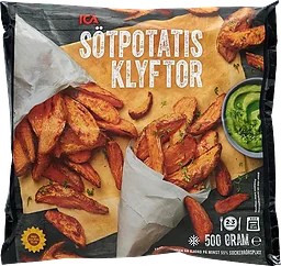 Sötpotatisklyftor Fryst