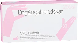 Handskar Xl Engångs Cpe Puderfri