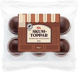 Skumtoppar med chokladsmak 6-p