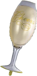 Folieballong Champagneglas 90cm