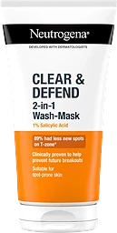 Ansiktsskrubb Clear & Defend Wash-Mask