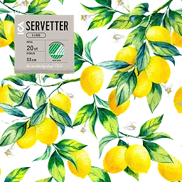 Servett 33cm Lemon 20-p