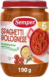 Spagetti med köttfärssås Från 6m