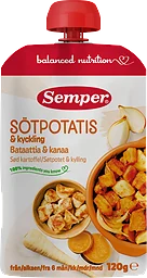 Klämmis Sötpotatis Kyckling Från 6 Månader