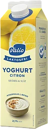 Fruktyoghurt Citron utan fruktbitar Laktosfri 2,1% 1l