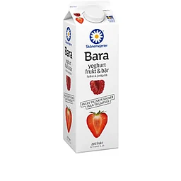 Yoghurt Bara Frukt & bär Hallon & jordgubb