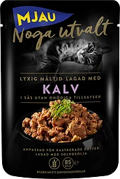 Kattmat Bitar i sås Kalv