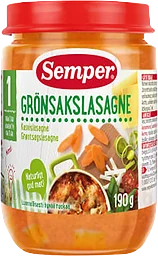 Grönsakslasagne med ost Från 1år
