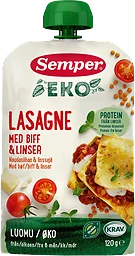 Barnmat Lasagne biff & linser 6m KRAV