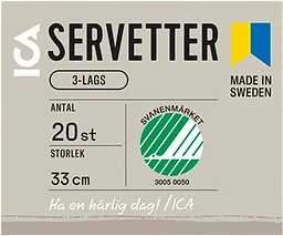 Servett Gul 33cm 20-p Home