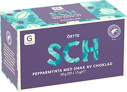 Pepparmynta M. Smak av Choklad Sch Örtte