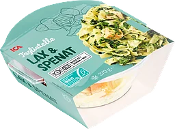 Tagliatelle lax & spenat