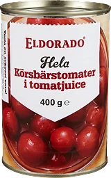Körsbärs- Tomater i Tomatjuice