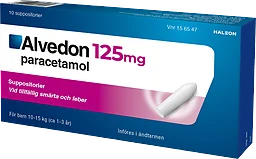 Suppositorier 125mg Vid Smärta & Feber