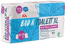 Toalettpapper Bad & toalett XL 6-p Miljömärkt