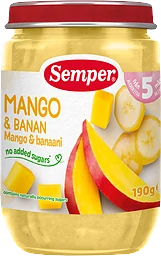 Mango & Banan Puré Från 5 Månader