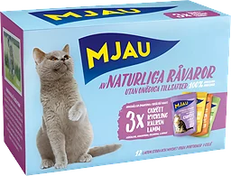 Naturliga Mult Lamm/kalkon/kyck/ox Kattmat Gelé 12-pack