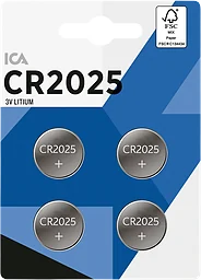 Knappcellsbatteri CR2025 4-p
