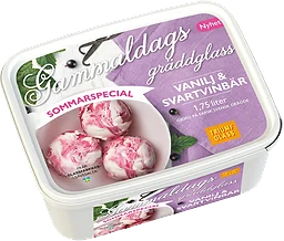 Gräddglass Vanilj & svartvinbär
