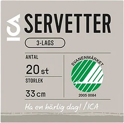 Servett 33cm Rand mint 20-p
