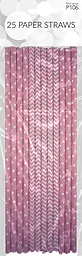 Papperssugrör Rosa 25-pack