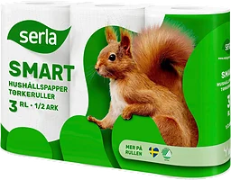 Hushållspapper 3-p Miljömärkt