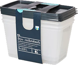 Frys- och Mikroburk 1,2l 3-p